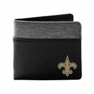 New Orleans Saints Pebble Bi-Fold Wallet