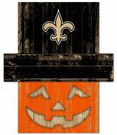 New Orleans Saints Pumpkin Head Sign