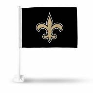 New Orleans Saints Black Car Flag