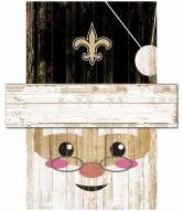 New Orleans Saints Santa Head Sign