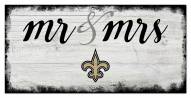 New Orleans Saints Script Mr. & Mrs. Sign