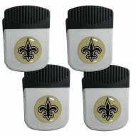 New Orleans Saints 4 Pack Chip Clip Magnet with Bottle Opener
