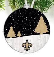 New Orleans Saints Snow Scene Ornament
