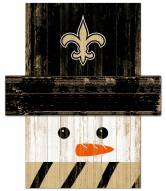 New Orleans Saints Snowman Head Sign