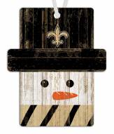 New Orleans Saints Snowman Ornament