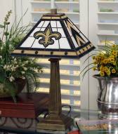 New Orleans Saints Stained Glass Mission Table Lamp
