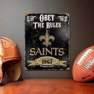 New Orleans Saints Vintage Metal Sign