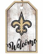 New Orleans Saints Welcome Team Tag 11" x 19" Sign
