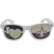 New Orleans Saints White I Heart Game Day Shades