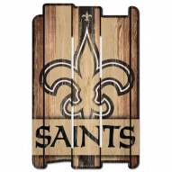 New Orleans Saints Wood Fence Sign
