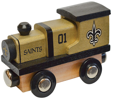 New Orleans Saints Wooden Toy Train