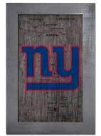 New York Giants 11" x 19" City Map Framed Sign