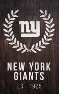 New York Giants 11" x 19" Laurel Wreath Sign