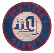 New York Giants 12" Circle with State Sign