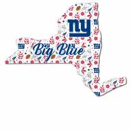 New York Giants 12" Floral State Sign