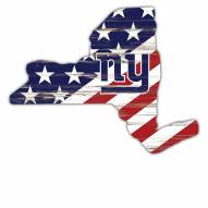 New York Giants 12" USA State Cutout Sign