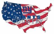 New York Giants 15" USA Flag Cutout Sign