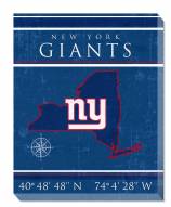 New York Giants 16" x 20" Coordinates Canvas Print