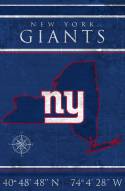New York Giants 17" x 26" Coordinates Sign