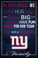 New York Giants 17" x 26" In This House Sign