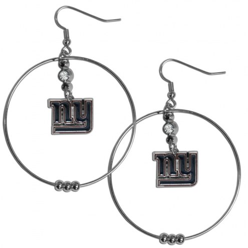 New York Giants 2&quot; Hoop Earrings