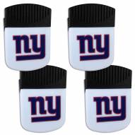 New York Giants 4 Pack Chip Clip Magnet with Bottle Opener