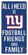 New York Giants 6" x 12" Friends & Family Sign
