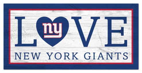 New York Giants 6&quot; x 12&quot; Love Sign