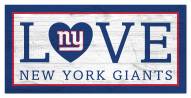 New York Giants 6" x 12" Love Sign
