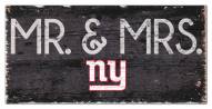 New York Giants 6" x 12" Mr. & Mrs. Sign