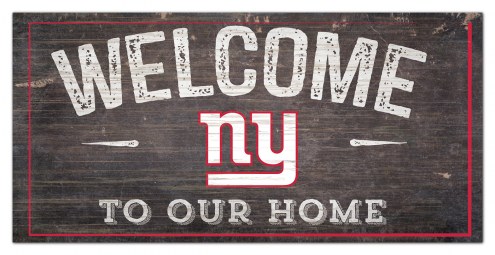 New York Giants 6&quot; x 12&quot; Welcome Sign