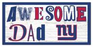 New York Giants Awesome Dad 6" x 12" Sign