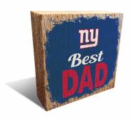 New York Giants Best Dad 6" x 6" Block