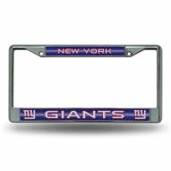New York Giants Chrome Glitter License Plate Frame