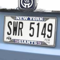 New York Giants Chrome Metal License Plate Frame
