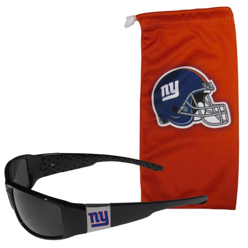 New York Giants Chrome Wrap Sunglasses & Bag
