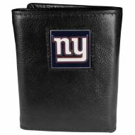 New York Giants Deluxe Leather Tri-fold Wallet in Gift Box