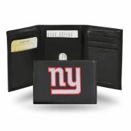 New York Giants Embroidered Leather Tri-Fold Wallet