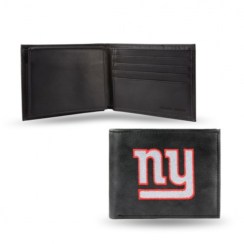 New York Giants Embroidered Leather Billfold Wallet
