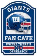 New York Giants Fan Cave Wood Sign
