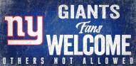 New York Giants Fans Welcome Wood Sign