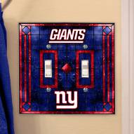 New York Giants Glass Double Switch Plate Cover