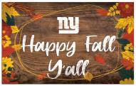 New York Giants Happy Fall Y'all 11" x 19" Sign