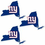 New York Giants Home State Decal - 3 Pack