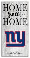 New York Giants Home Sweet Home Whitewashed 6" x 12" Sign