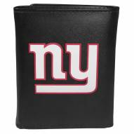 New York Giants Large Logo Leather Tri-fold Wallet