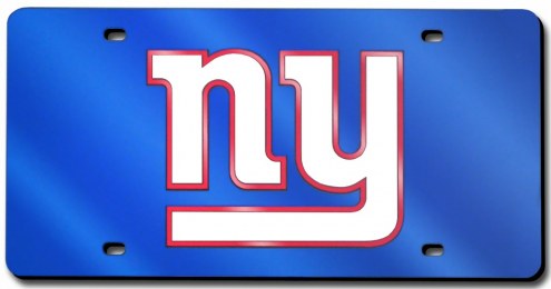 New York Giants Laser Cut Blue License Plate