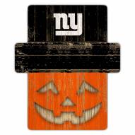 New York Giants Pumpkin Cutout with Stake