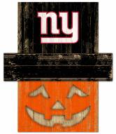 New York Giants Pumpkin Head Sign