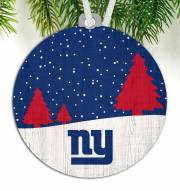 New York Giants Snow Scene Ornament